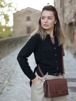 Сумка класична з натуральної шкіри 
